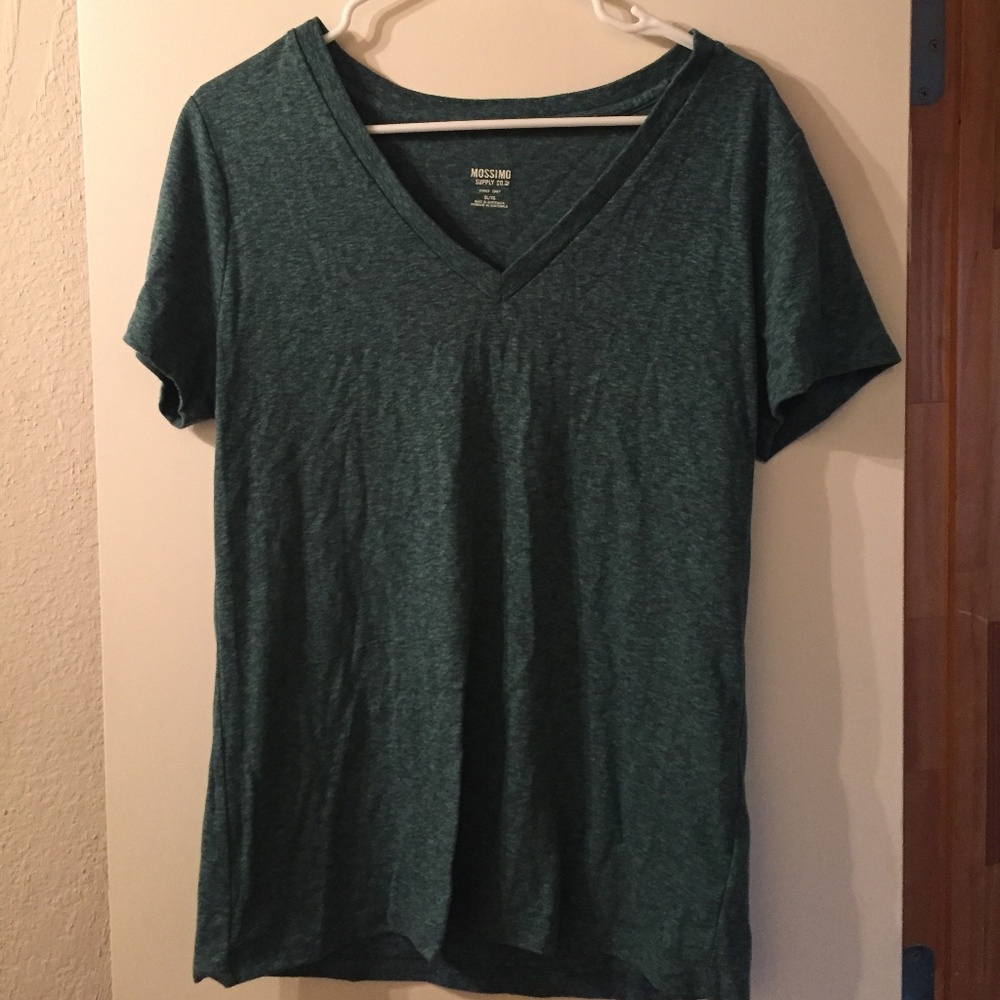 Mossimo Supply Co. Green V-Neck